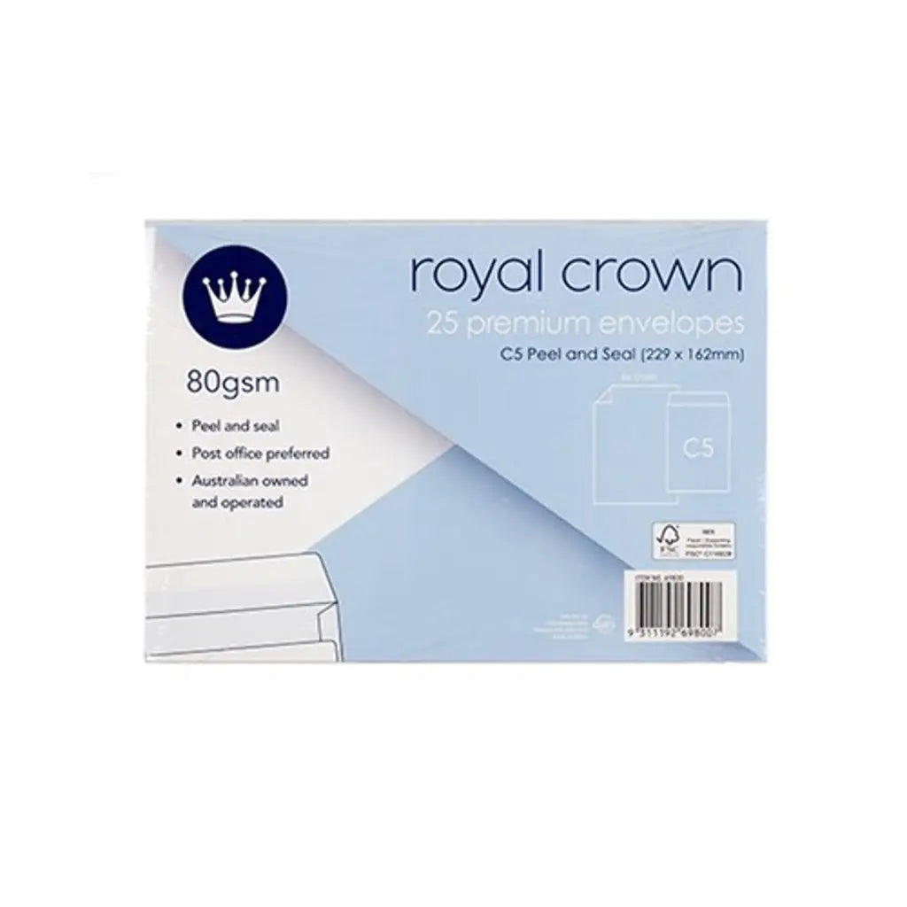 Dats Envelope White Pocket P&S 80gsm C5 25Pk 69800