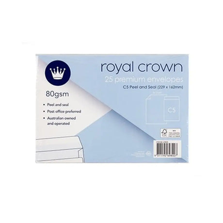 Dats Envelope White Pocket P&S 80gsm C5 25Pk 69800