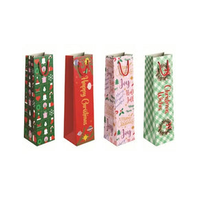 Dats Gift Bag Xmas Bottle Foil 210gsm w JHook Asst Designs 73138