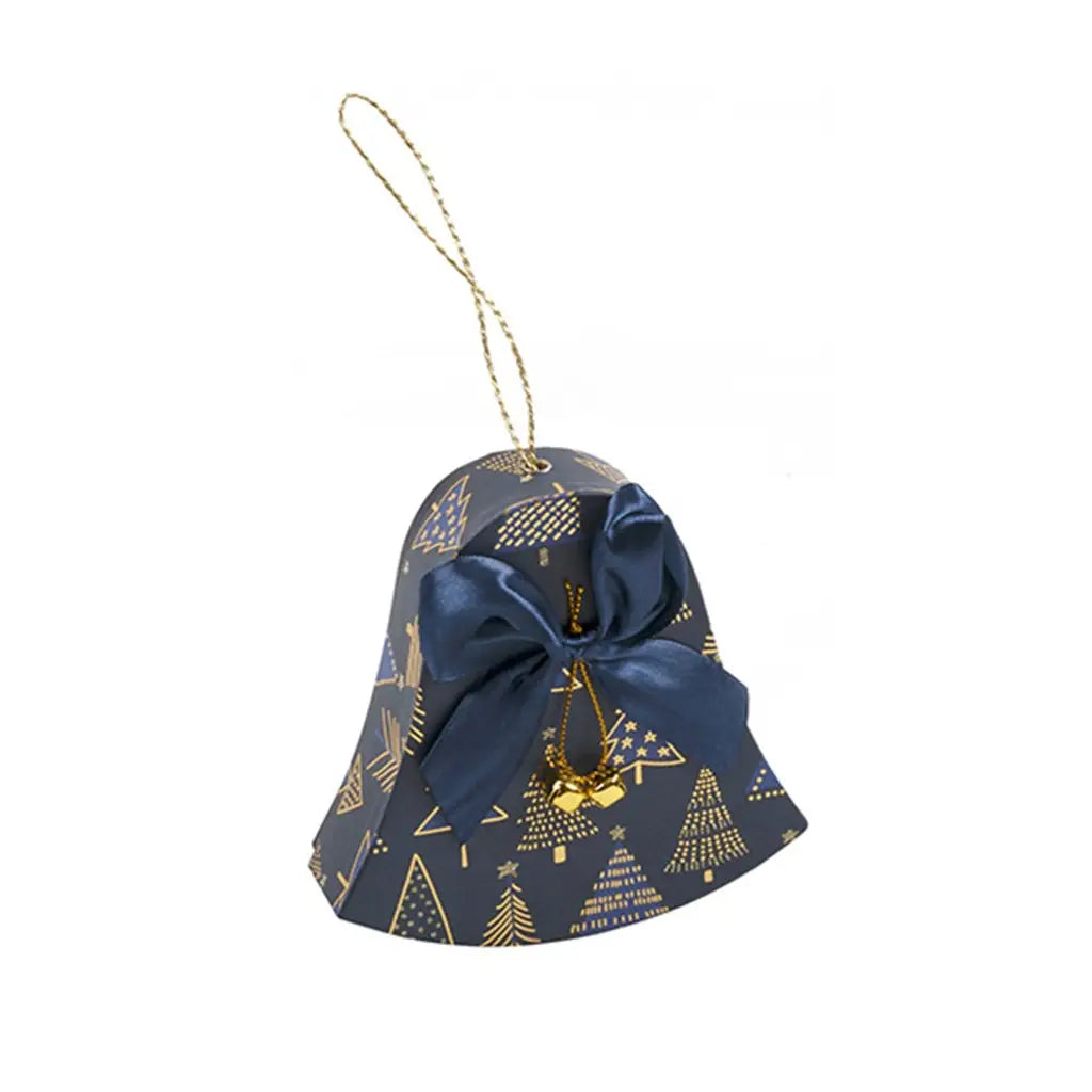 Dats Gift Box Xmas Bell Shape w Foil and Bow 68507