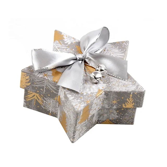 Dats Gift Box Xmas Star w Foil and Bow 68508