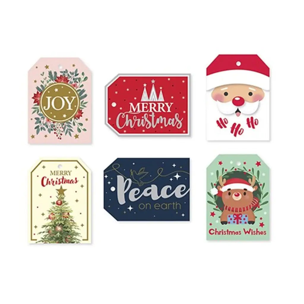 Dats Gift Tags Xmas w Foil Strings 30pk 69468