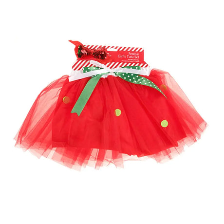 Dats Girls Xmas Tutu with Hair Clip 68647