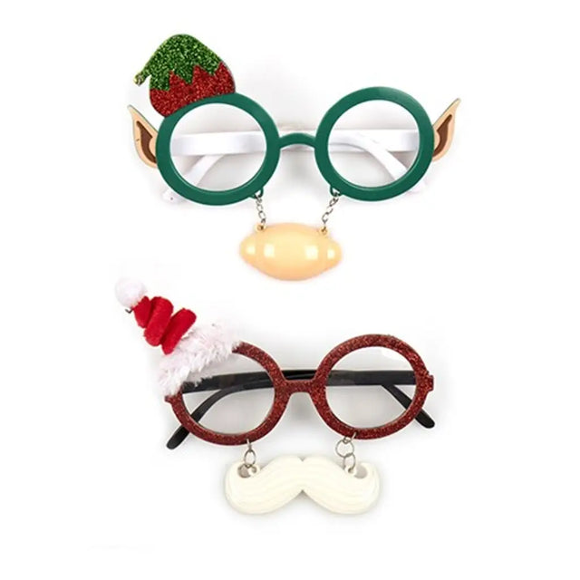Dats Glasses Glitter Novelty Xmas 2 Asst 73303