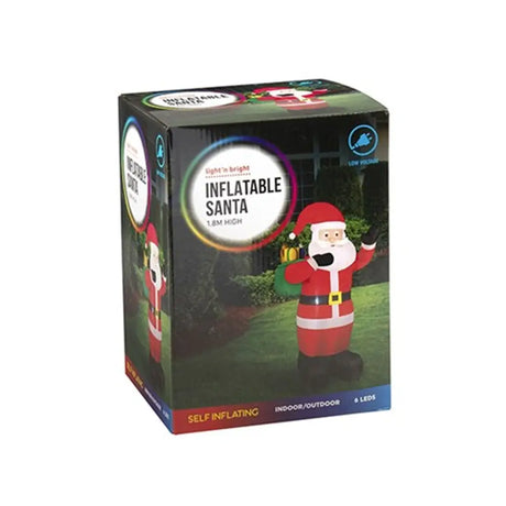 Dats Inflatable Santa w Gifts 1.8m 6 Leds LV 70434