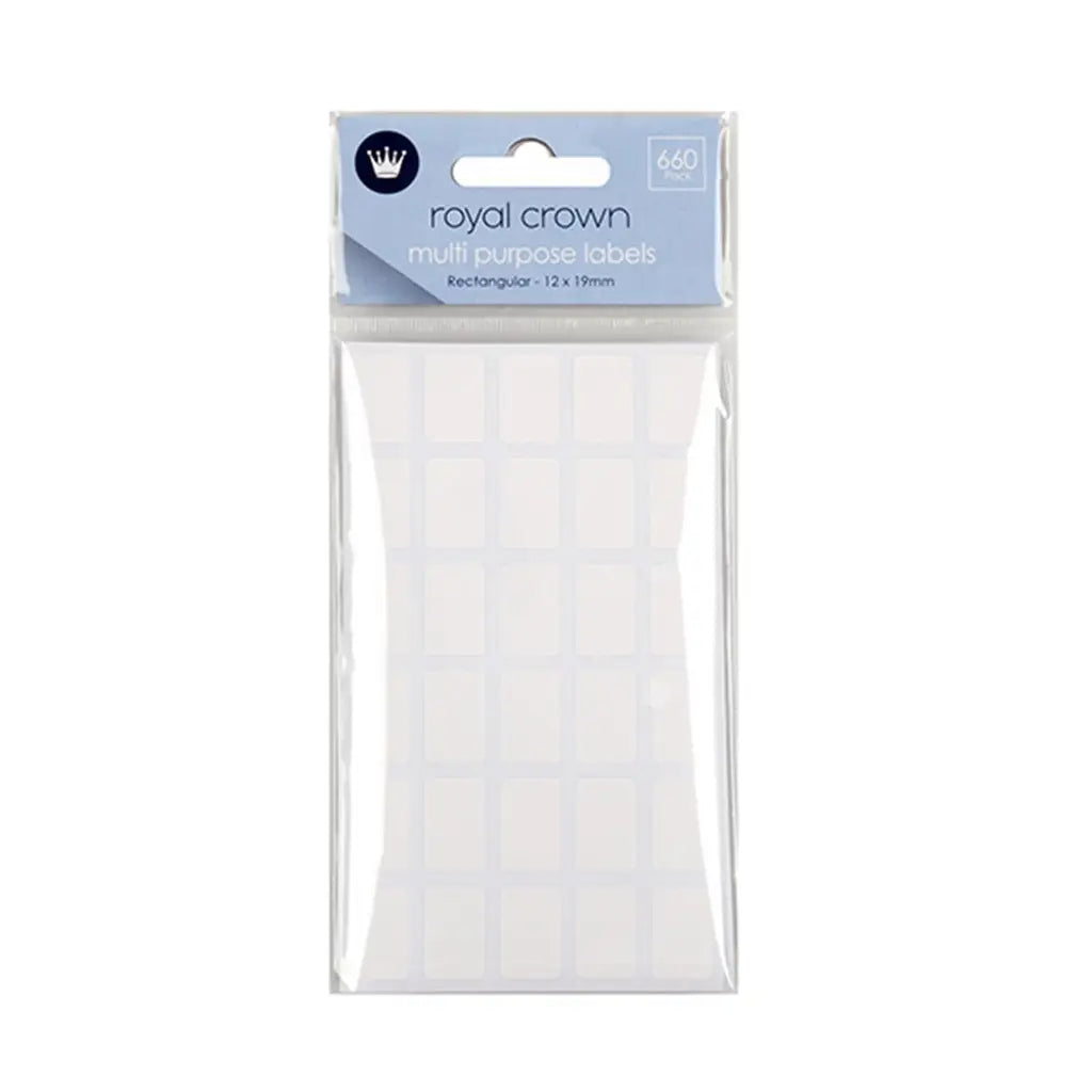 Dats Labels Multi Purpose Rectangle White 12X19mm 660Pk 63266