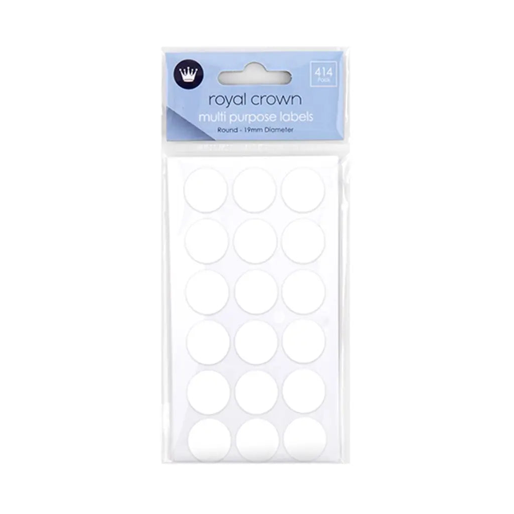 Dats Labels Multi Purpose Round White 19mm 414Pk 63265