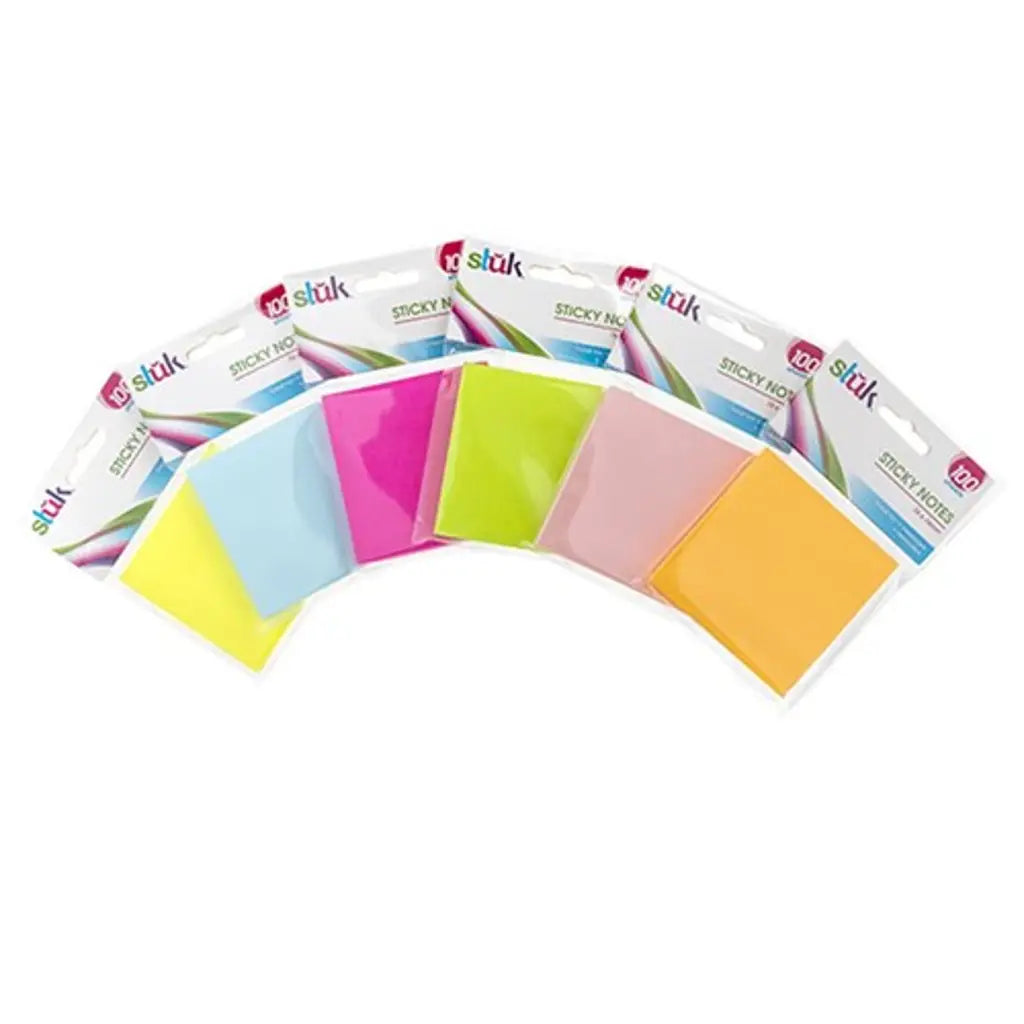 Dats Note Sticky 6 Assorted Colours 76x76mm 100Sheets 59468