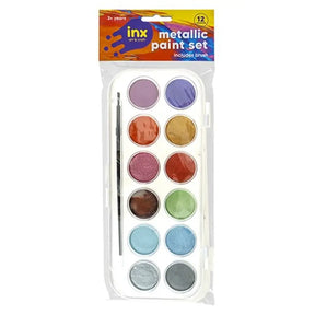 Dats Paint Set 12 Colour Metallic With Brush 52744