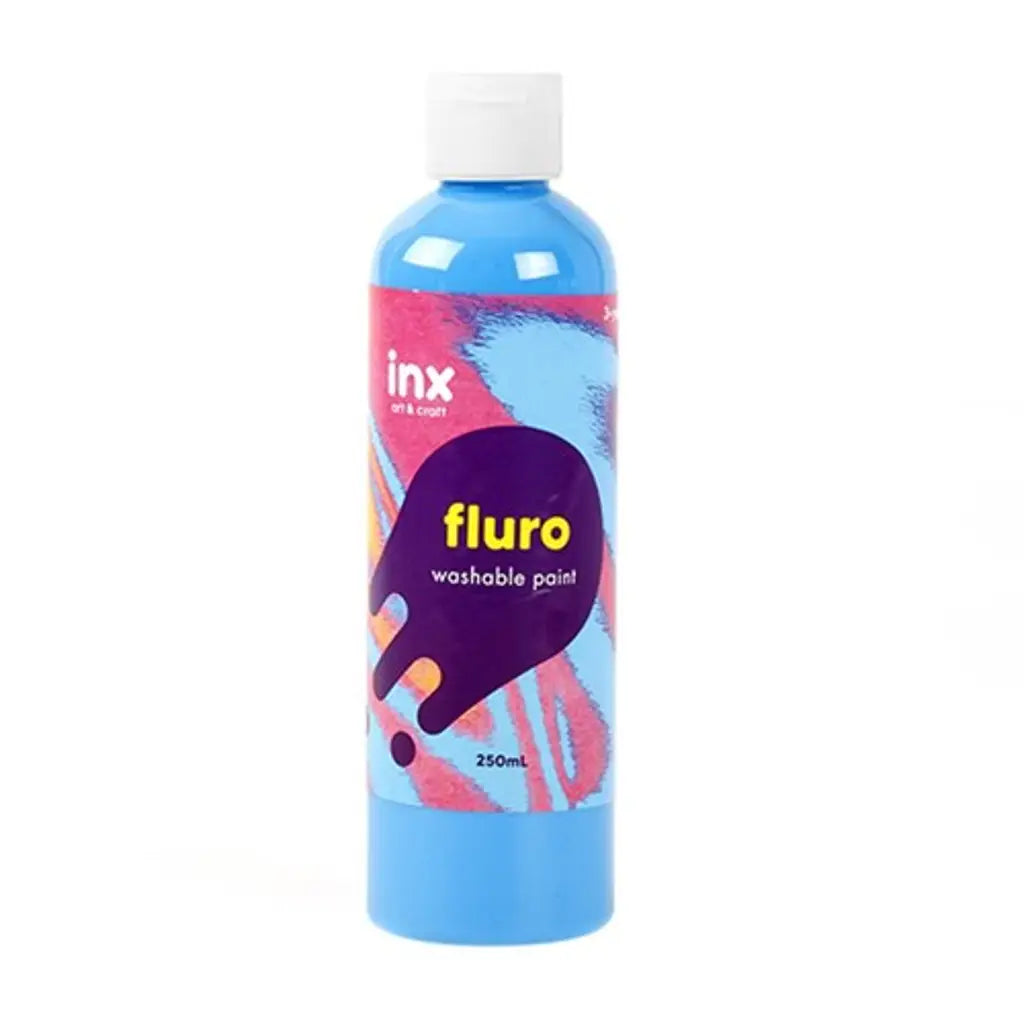 Dats Paint Washable Bottle Fluro Blue 250ml 53860