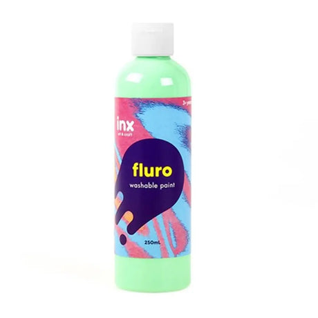 Dats Paint Washable Bottle Fluro Green 250ml 53861
