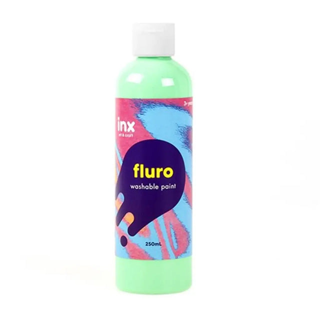 Dats Paint Washable Bottle Fluro Green 250ml 53861
