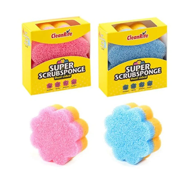 Dats Scrubby Sponge 10x10x4cm 2Pk 72317