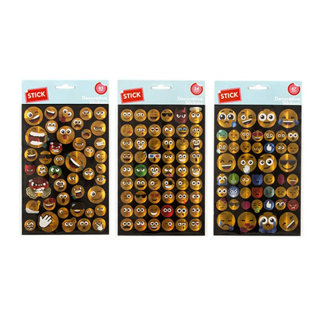 Dats Stickers Kids Decorative Funny Faces Laser Foil 3 Asstd 62915