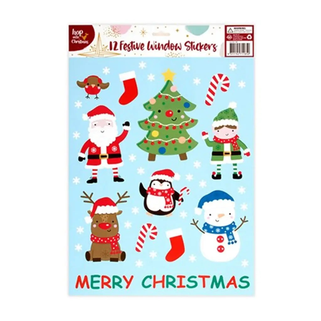 Dats Stickers Window Xmas 9pk 42x28.5cm 71185