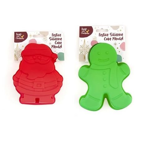 Dats Xmas Cake Mould Silicone 17x13cm 2 Asst 73206