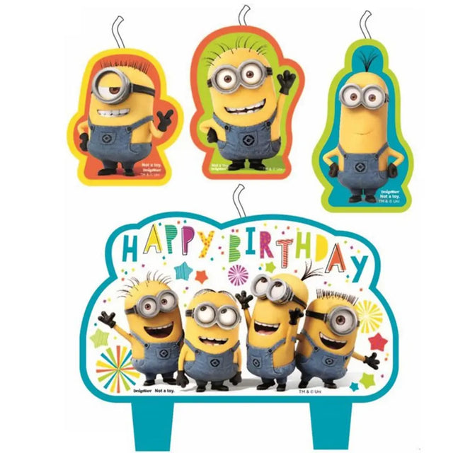 Despicable Me Birthday Candle Set 4Pk 171798