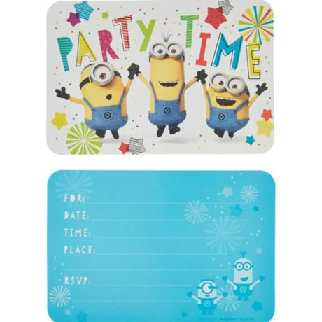 Despicable Me Postcard Invitations 8Pk 491798