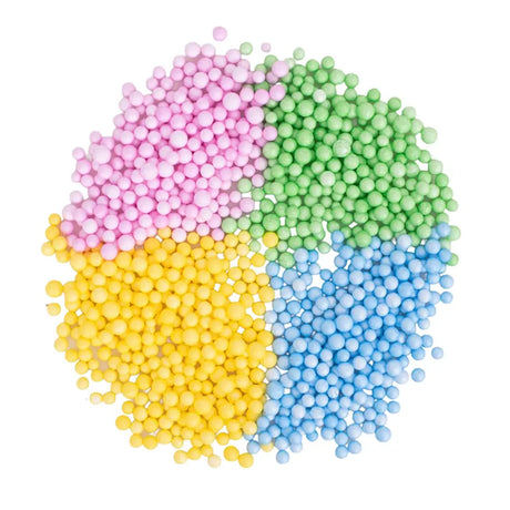 Easter 4A Foam Balls Pastel Blue, Pink, Green, Yellow 1cm EA01224