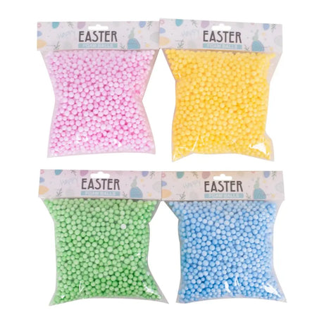 Easter 4A Foam Balls Pastel Blue, Pink, Green, Yellow 1cm EA01224