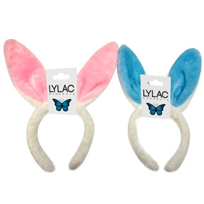 Easter Headband Bunny Ears Pink Blue 15cm K008259
