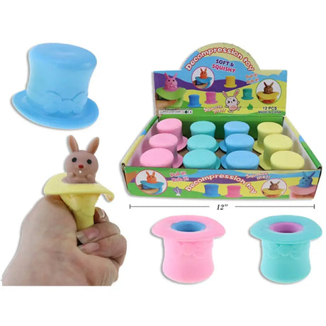 Easter Toy Squishy Top Hat Pop-Out Bunny 7cm EA36298