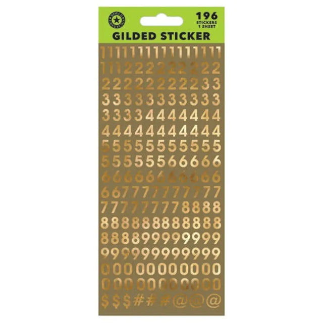 FSC Mix Sticker Sheet Golded Numbers WEB6001