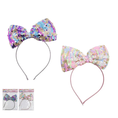 Fantasy Kingdom Assorted Sequin Sparkle Bow Headband PP19079