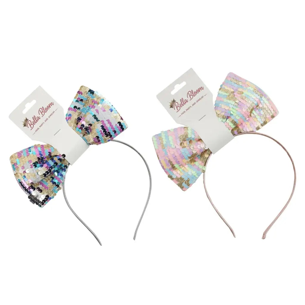 Fantasy Kingdom Assorted Sequin Sparkle Bow Headband PP19079