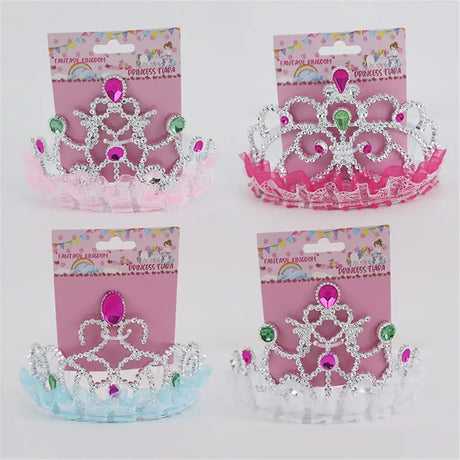 Fantasy Kingdom Assorted Silver Princess Costume Tiara With Lace PP04157