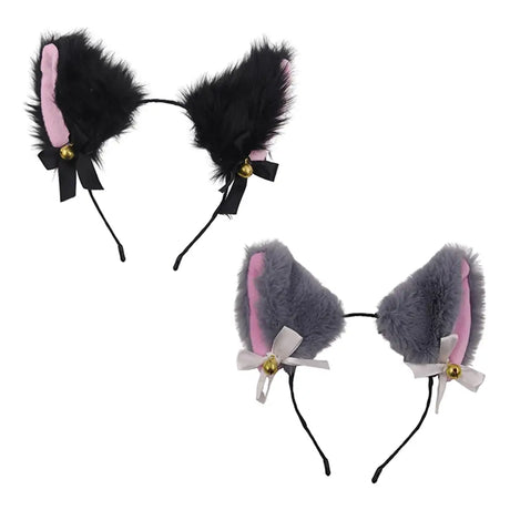 Fantasy Kingdom Black Or Grey Furry Cat Headband PP44088
