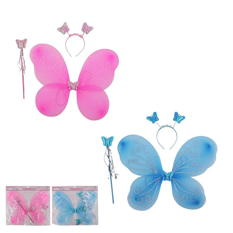 Fantasy Kingdom Pink Or Blue Butterfly Wings Costume Set 3Pcs PP32238