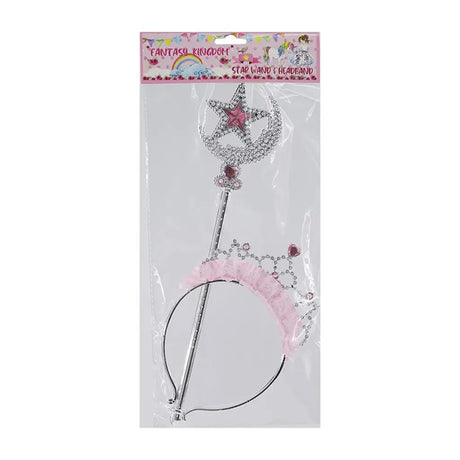 Fantasy Kingdom Pink Princess Star Wand And Headband Set A73292