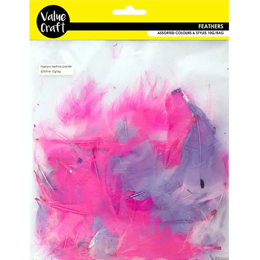 Feathers Hot Pink Lavender Soft Pink 10g VCFHP