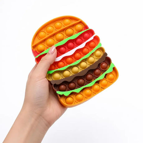Fidget Push & Pop Foodie Series Silicone 4Assorted Sizes 12.5x19cm 326853