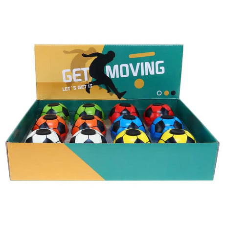 Fidget Spinner & Stress Soccer Ball 4 Assorted Colours 7.6cm 323494