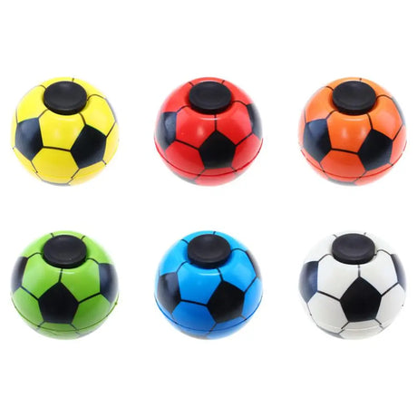 Fidget Spinner & Stress Soccer Ball 4 Assorted Colours 7.6cm 323494