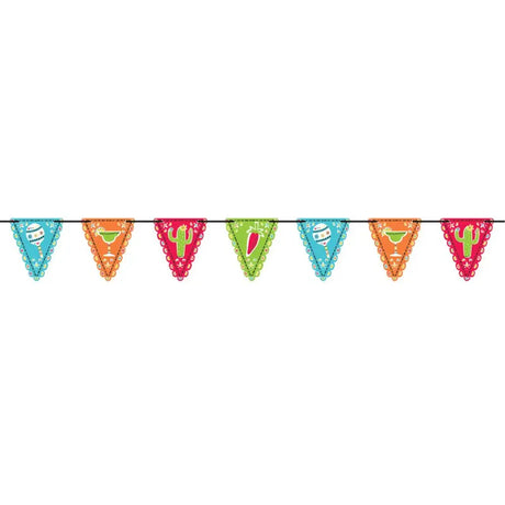 Fiesta Mini Paper Pennant Flag Banner 120344