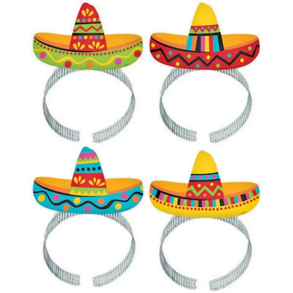 Fiesta Sombrero Headbands 8Pk 310033
