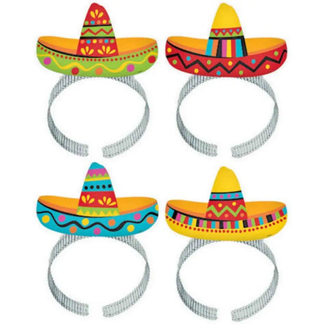 Fiesta Sombrero Headbands 8Pk 310033