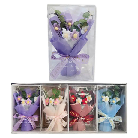 Flower Bouquet Knitted Flowers 5Hds 16X7X24.5cm K218504