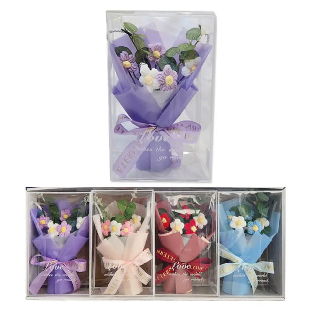 Flower Bouquet Knitted Flowers 5Hds 16X7X24.5cm K218504