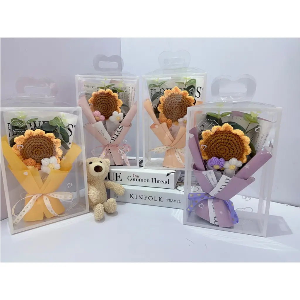 Flower Bouquet Knitted Sunflowers K194150