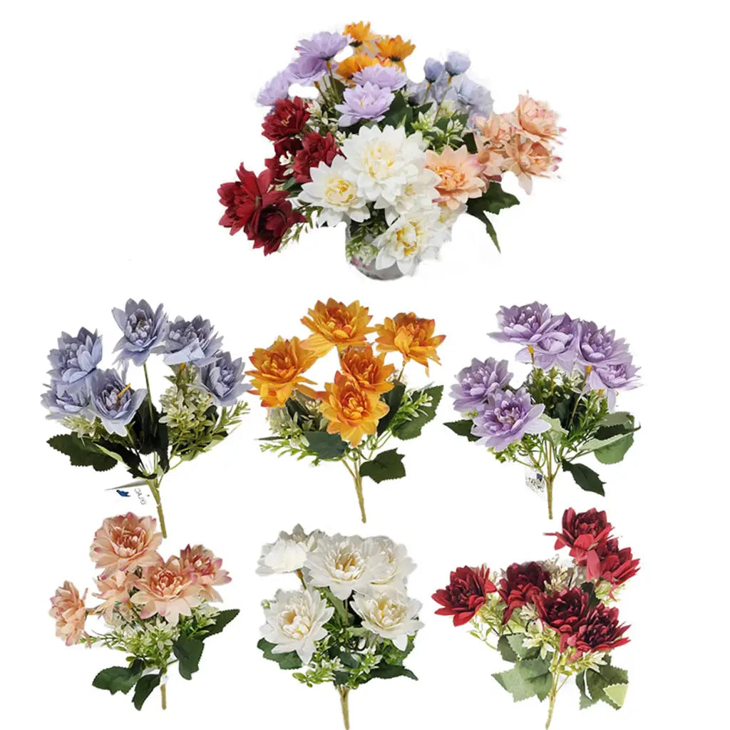 Flower Bunch Mini Dalia 6Hd 6Cols K205429