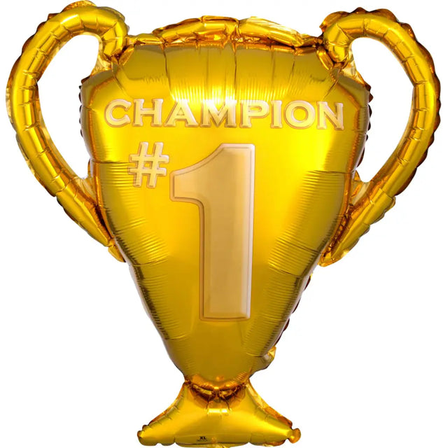 Foil Balloon SuperShape Gold Trophy Champion 71x63cm 3539301