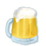 Foil Balloon SuperShape See-Thru Transparent Beer Mug 725601 01