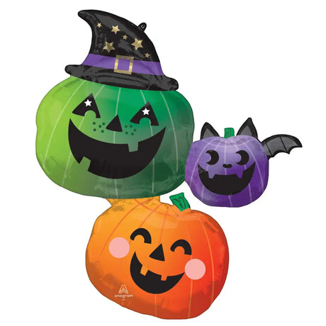 Foil Balloon Supershape Fun & Spooky Pumpkin Stacker 73x83cm 4482101