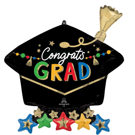 Foil Balloon Supershape Grad Party Grad Cap 66x66cm 4758801