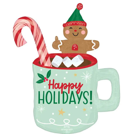 Foil Balloon Supershape Holiday Christmints Mug 63x78cm 4714101