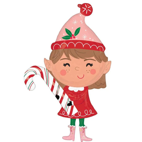 Foil Balloon Supershape Merry Christmints Elf 66x99cm 4692901
